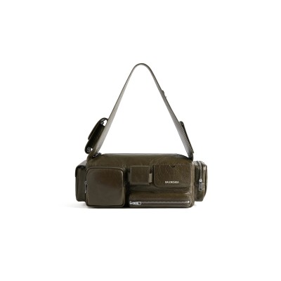 BALENCIAGA SUPERBUSY SLING BAG SMALL IN GREEN 702167210C83503 (36*15*13cm)